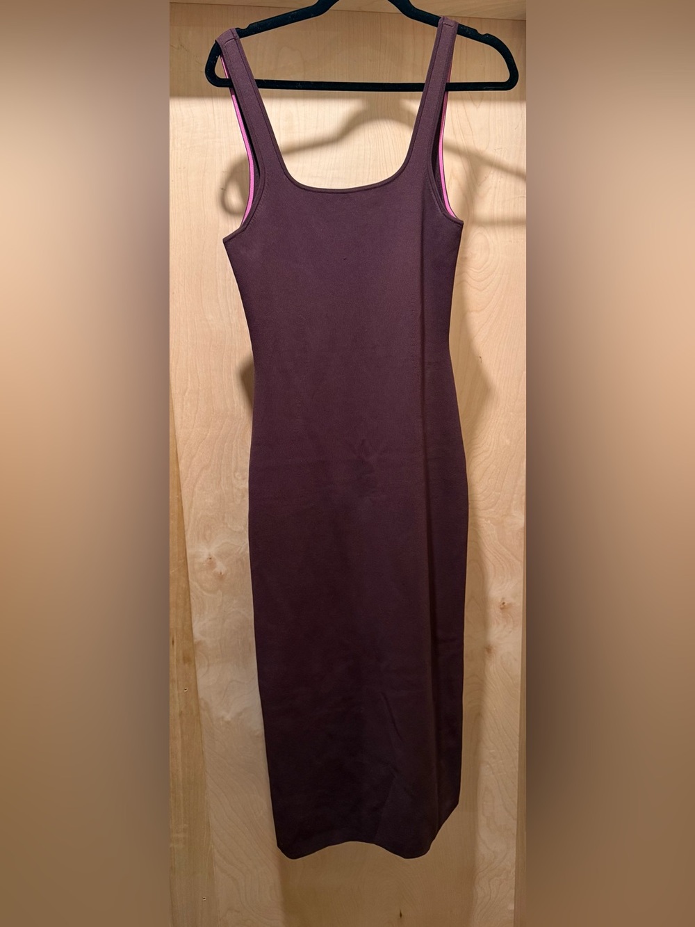 COS Knitted Midi Dress in Plum Size Medium